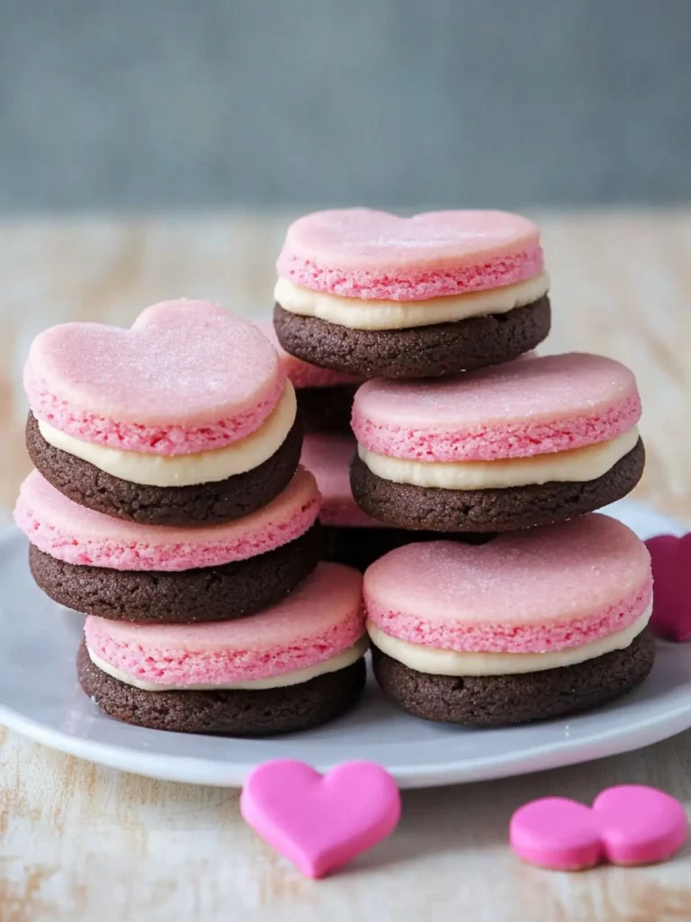 Delicious Valentine’s Sandwich Cookies with Creamy Buttercream